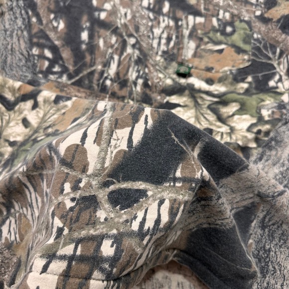 Vintage Mossy Oak Camo Long Sleeve Pocket Tee Faded Hunting‎ Outdoors Men's XL - Picture 6 of 9